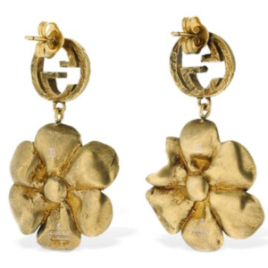 Gucci GG Interlocking Floral Pendant Earrings
