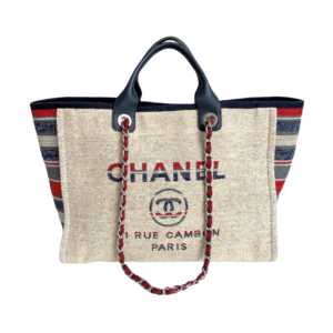 CHANEL Deauville Grey Tote Bag - Reems Closet