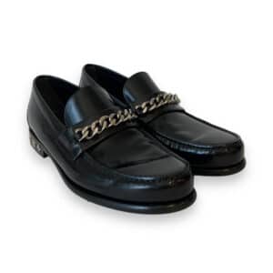 Louis Vuitton Black Leather Oxford Slip On Loafers Size 40.5 Louis