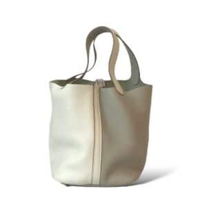 Nicoleta' Mini calf leather bag with silver clasp